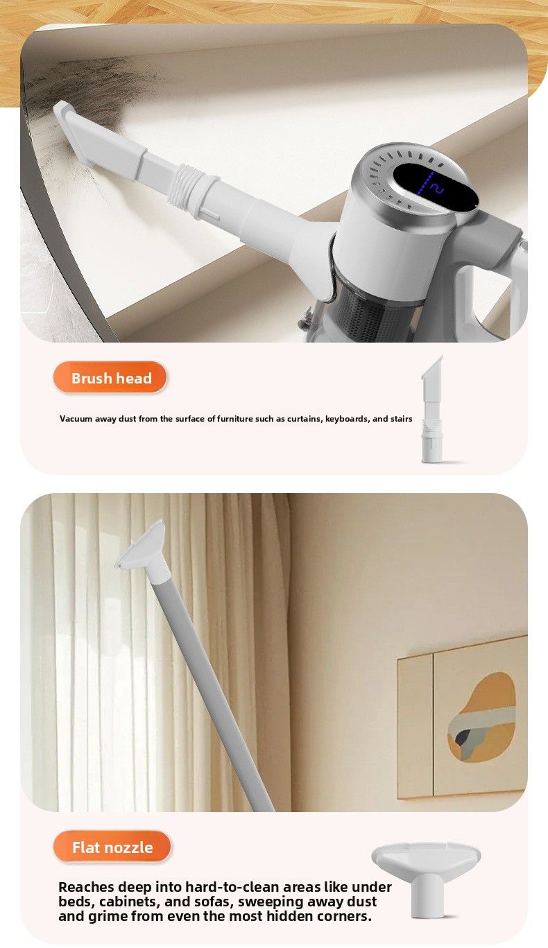 Aspirateur domestique tout-en-un sans fil intelligent anti-acariens grande aspiration lavage et remorquage aspirateur portable intégré_voghion.com