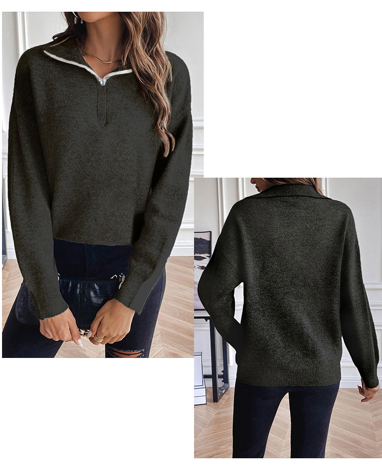 Halloween Pullover Diablo Subculture Skull Loose Long Sleeve Knitwear Female_voghion.com