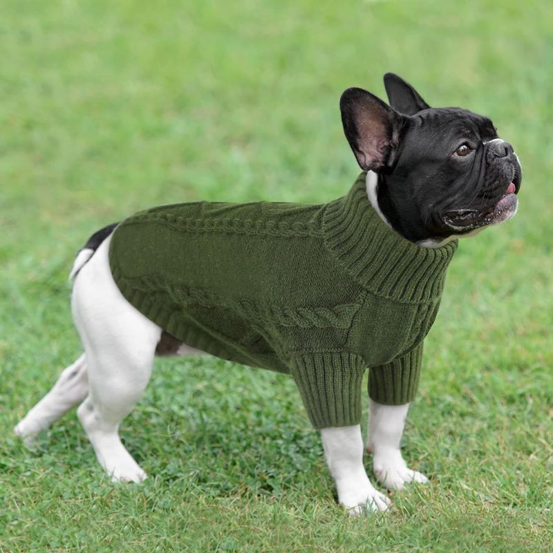Hundtröjor, Stora Hundtröjor för Pit Bull Doberman, Varm Turtleneck Stickad Stor Hundtröja för Hanhundar, Extra Large_voghion.com
