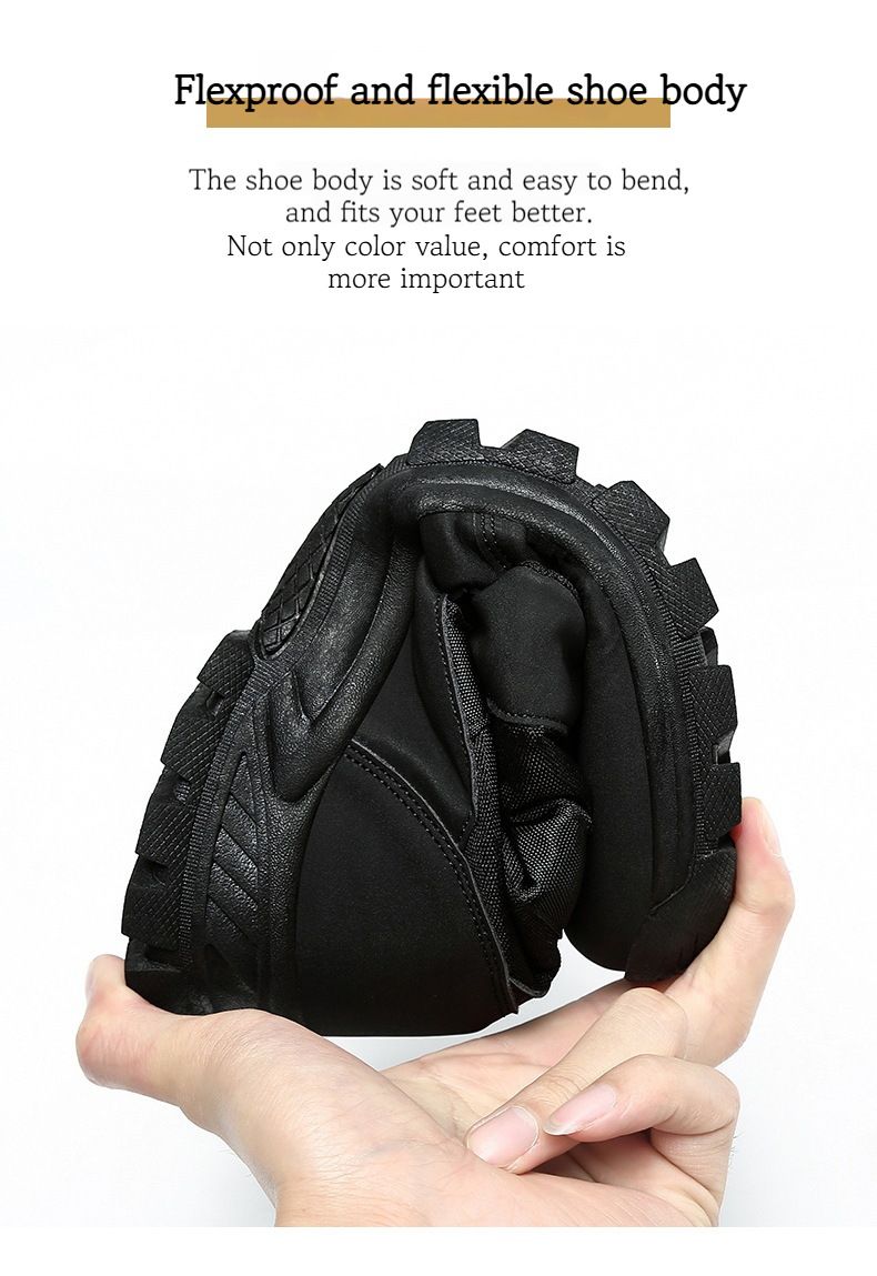 Stivali militari da esterno antiscivolo alla moda alti Stivali da combattimento resistenti all'usura Stivali da lavoro impermeabili alla moda con lacci_voghion.com