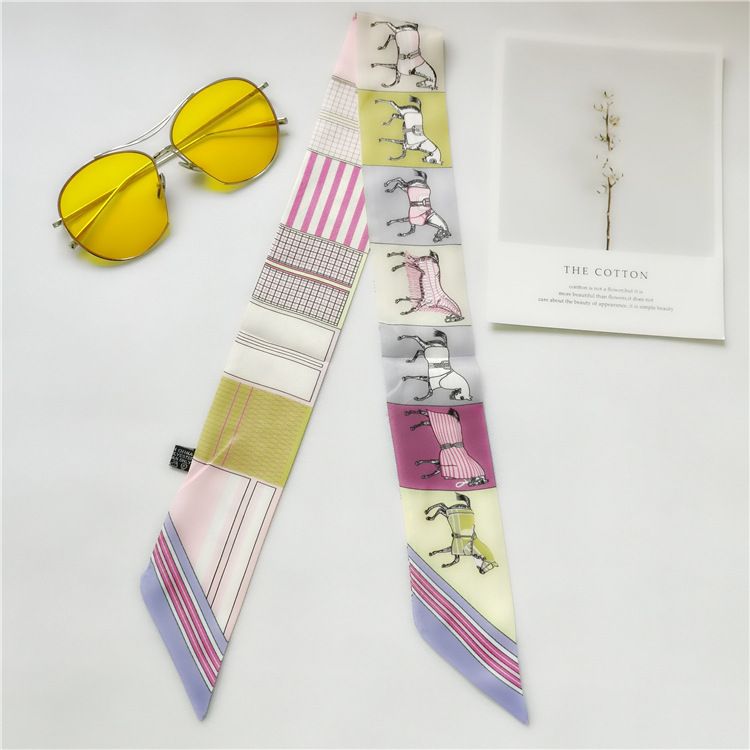 Summer New Product Simulation Silk Mom Gift Women's Binding Bag Small Scarf Ribbon_voghion.com