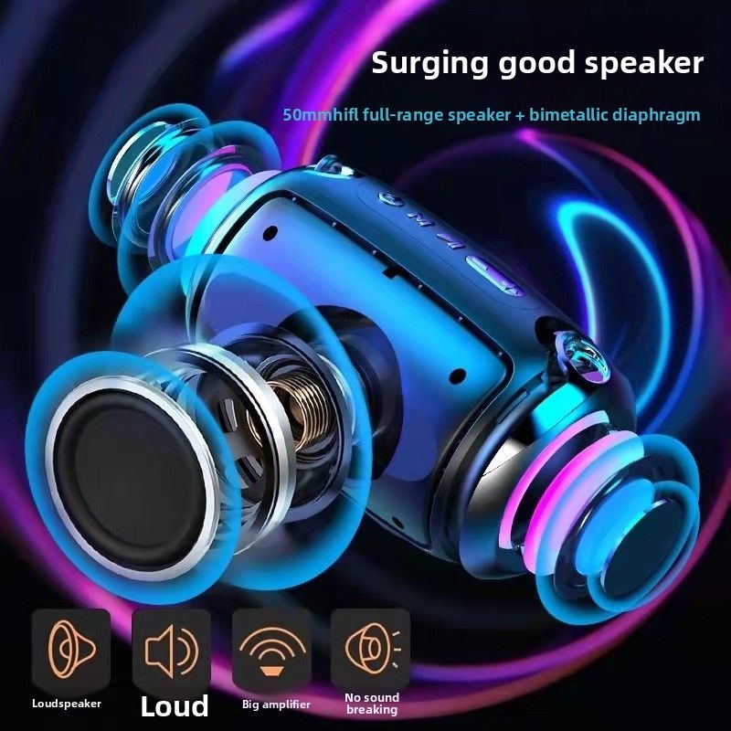 518 Smart AI Bluetooth Subwoofer High Volume Announcement Device Card Slot Wireless Gift Small Speaker Box_voghion.com