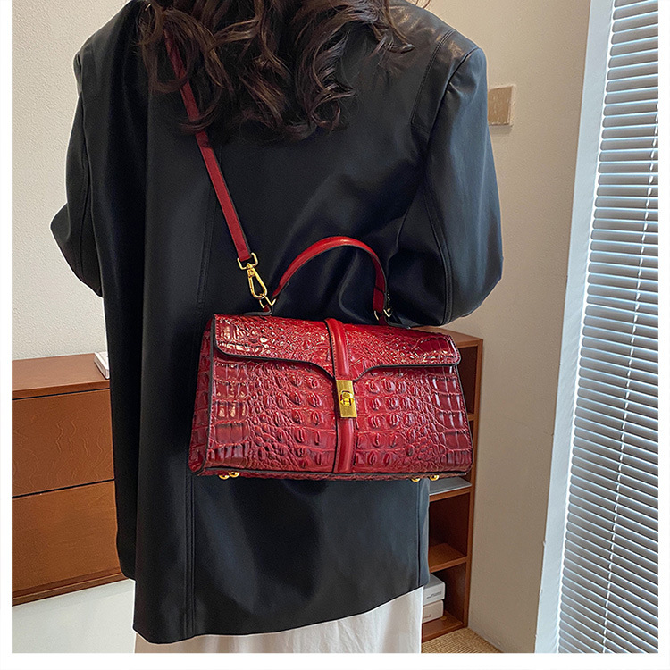 Borse Borse da donna Nuovo modello coccodrillo Borsa di grande capacità Borsa a tracolla versatile alla moda Borsa a tracolla per mamma da donna_voghion.com