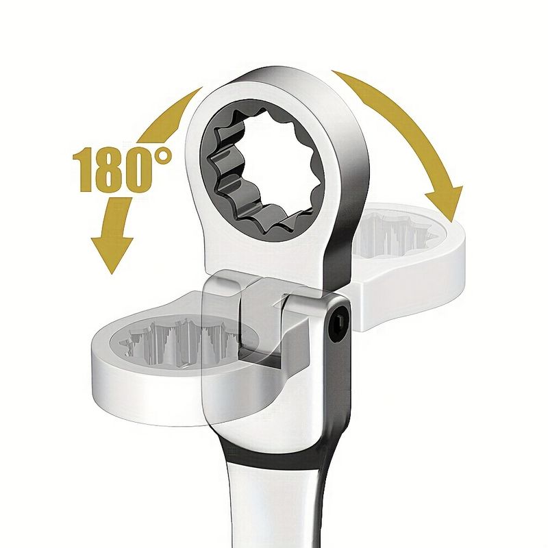 5-teiliges Ratschenschlüssel-Set aus Chrom-Vanadium-Stahl mit flexiblem Kopf, metrischer Ringmaulschlüssel-Schlüsselsatz, Hardware-Handwerkzeug_voghion.com