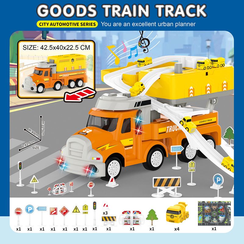 Giocattoli per riporre i binari, regali educativi per bambini, giocattoli per montare binari multistrato_voghion.com