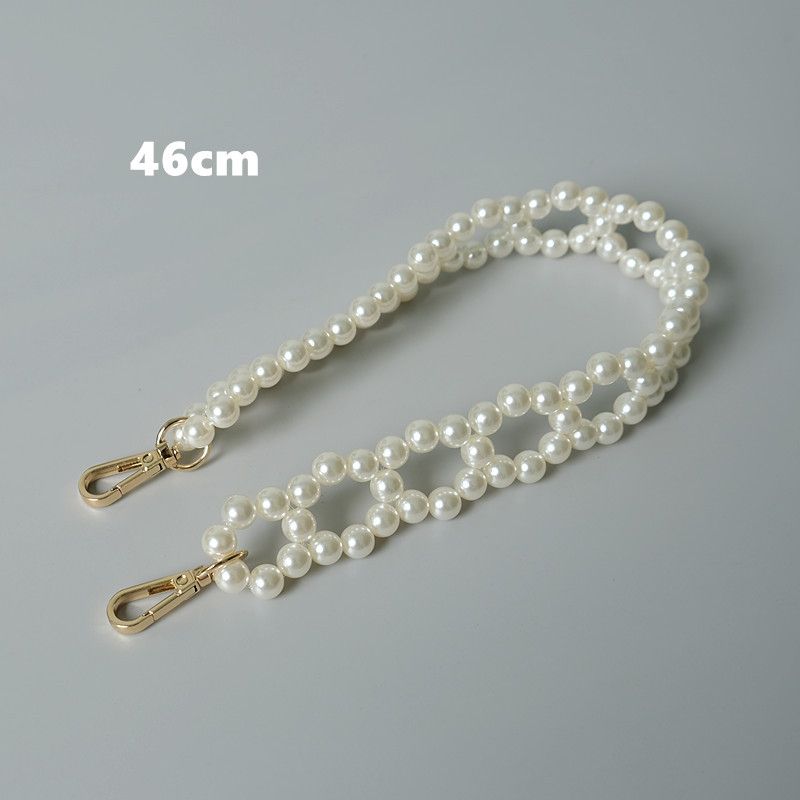 Spring Summer Pure White Pearl Underarm Women's Bag Fashion DIY Chain_voghion.com