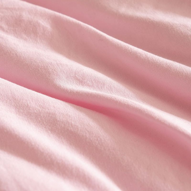 Pembe Düz Renk Nevresim Takımı - Kabarık Polyester Dolgulu Kapitone Yorgan 3 Parçalı Yatak Takımı (Yastık Kılıfları Dahil)_voghion.com