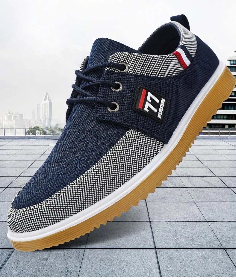 Neue Canvas-Schuhe für Herren, leichte Sportschuhe, lässig, atmungsaktiv, vulkanisierte Mesh-Schuhe für Männer, klassische, modische Arbeitsschuhe mit Schnürung_voghion.com