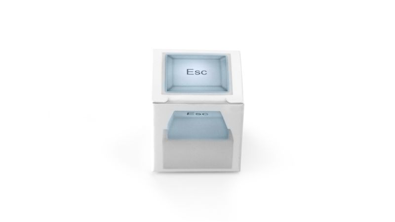 Classic ESC Keyboard with White LED Effects for Affordable Choice_voghion.com
