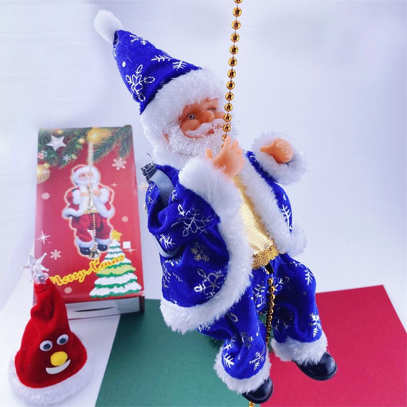 Juguete eléctrico navideño de fibra óptica para escalar con Papá Noel y trasero móvil: decoración navideña divertida para niños y escaparate festivo._voghion.com