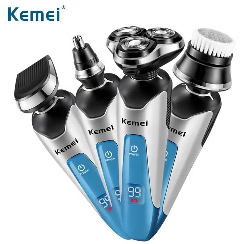 KM-5390 4in1 Profesyonel Akıllı Su Geçirmez Elektrikli Yıkama Tıraş Makinesi Burun Düzeltici Yüz Kemei Saç Kesme Makinesi Toptan_voghion.com