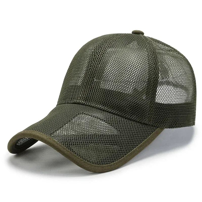 Heißer Verkauf Sommer Full Mesh Baseball Cap Quick Dry Kühlung Sonnenschutz Wandern Golf Laufen Einstellbare Hysterese Hut gorras_voghion.com