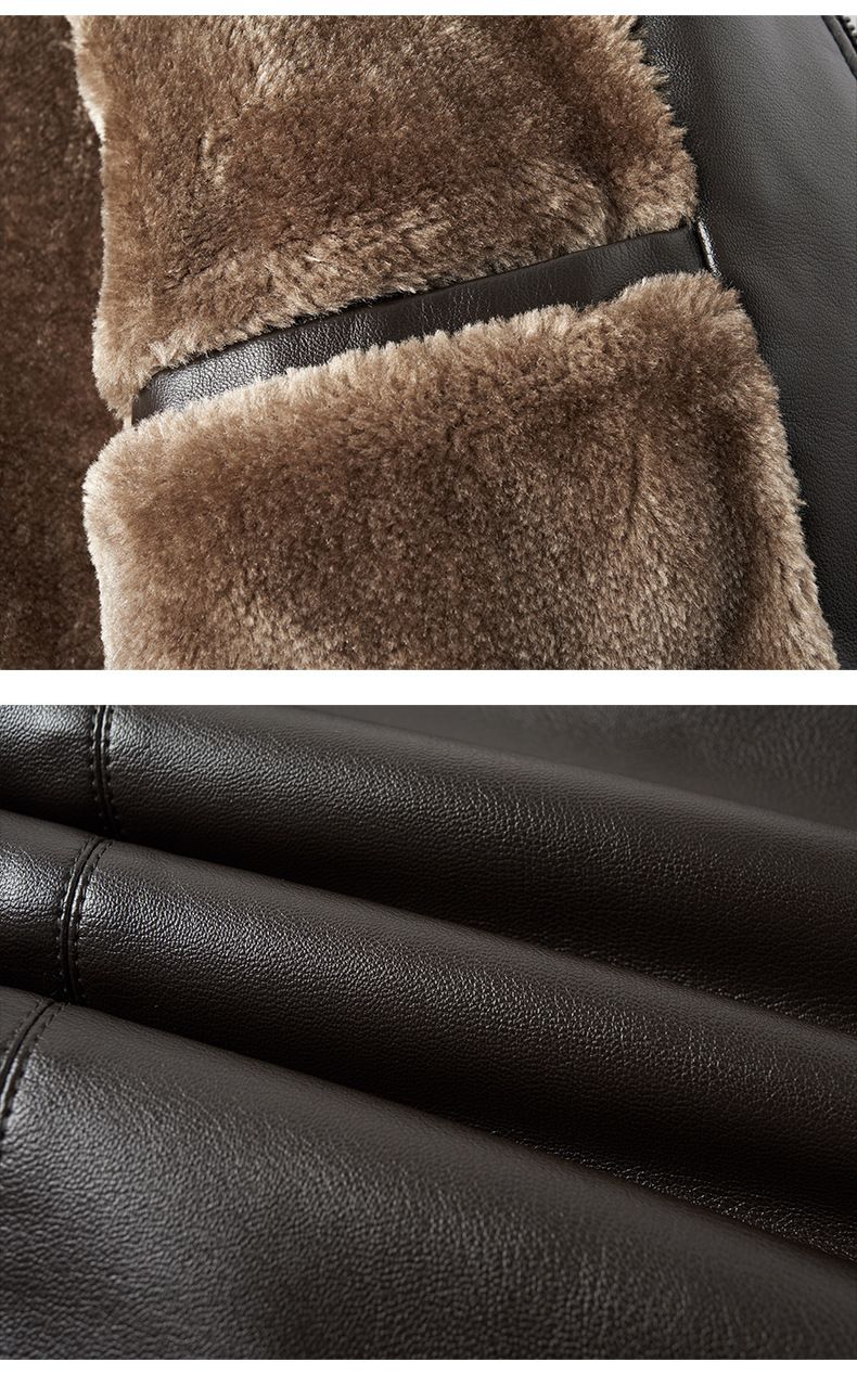 Giacca in pelle spessa foderata in pile per papà, cappotto invernale da uomo per uomini di mezza età e anziani, giacca in pelle con collo alto per il calore invernale del nonno_voghion.com