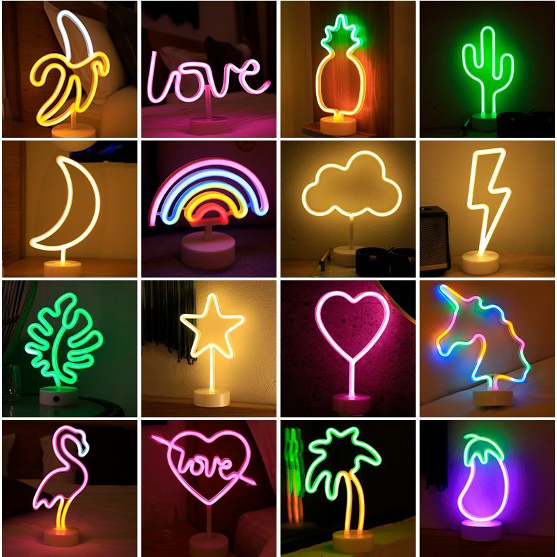 LED Neon Licht Schlafzimmer Kleine Tisch Ins Atmosphäre Wand Hängende Dekoration Gaming Internet Celebrity Bar Lampe_voghion.com
