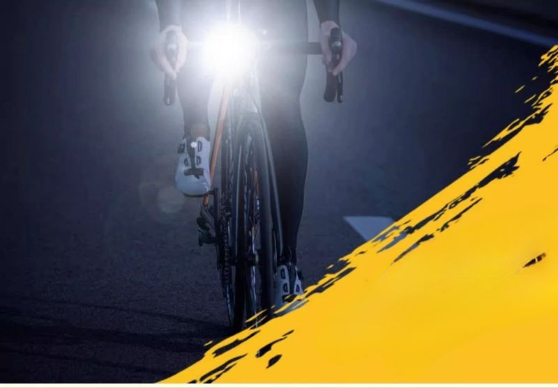 LED-Fahrrad-Nachtfahrt-Front-Taschenlampe, superhell, starkes Licht, wiederaufladbar, für den Außenbereich, Dual-Purpose-Fahrradausrüstung_voghion.com