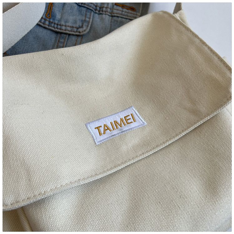 Canvas Solid Color Messenger Premium Sense Commuter Single Shoulder Crossbody Bag_voghion.com