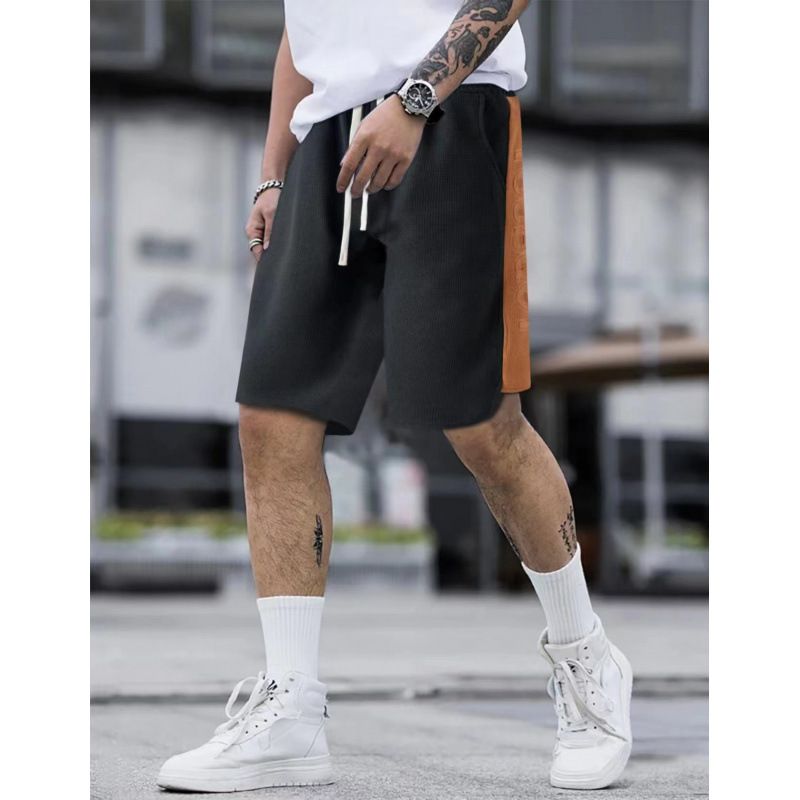 Premium Products New 2025 Herren-Shorts mit Farbblockierung, lockere Sommer-Freizeithose für draußen_voghion.com