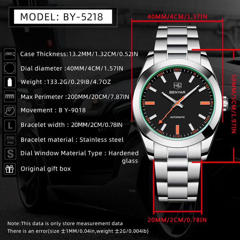2025 New BENYAR Men's Watches Luxury Mechanical Wristwatches Automatic Watch For Man Luminous Waterproof Clock Men Gift With Box_voghion.com