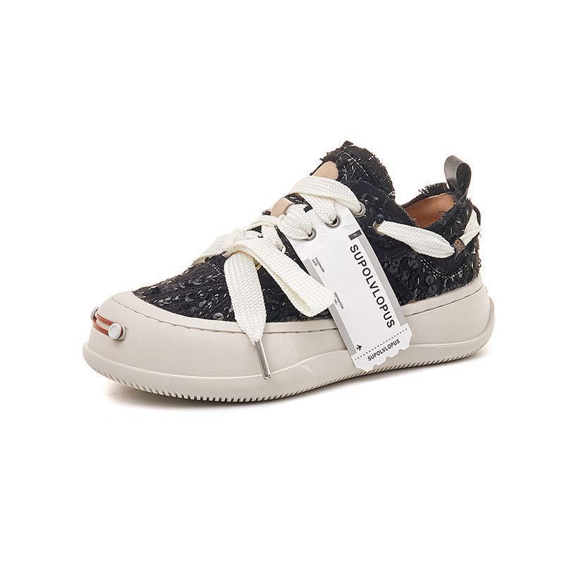Celebrity Same Style Open Smile Half Slip Canvas Beggar White Shoes For_voghion.com