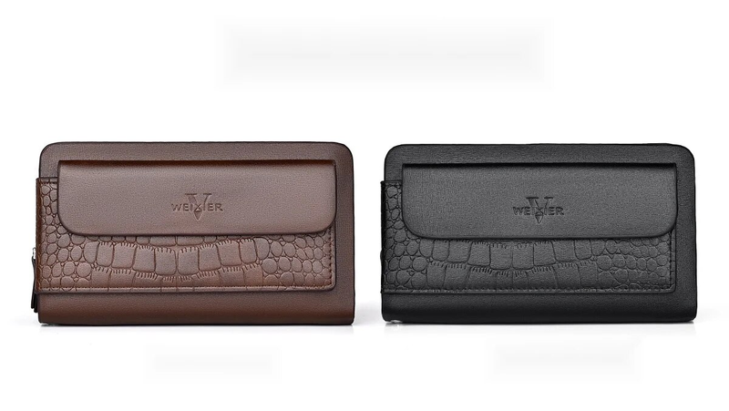 Business Lange Große Kapazität Herren Geldbörse Multi-Card Reißverschluss Handtasche_voghion.com