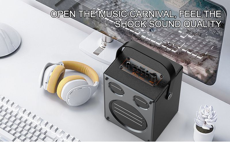ZQS9403 Outdoor Portable Radio Gymnastics Stage Performance Karaoke Bluetooth Speaker_voghion.com