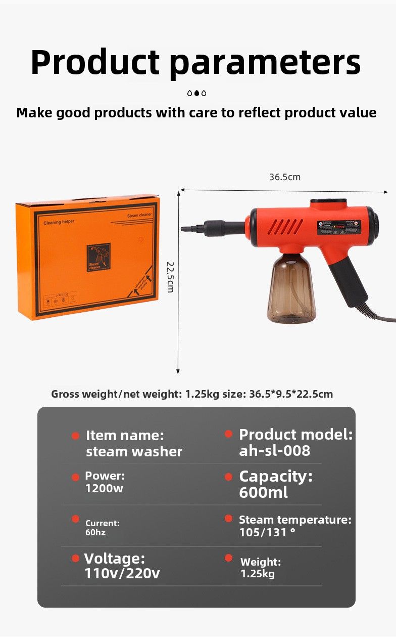 Digital Handheld Gun High Temperature And High Pressure Steam Cleaner Portable Cleaner_voghion.com
