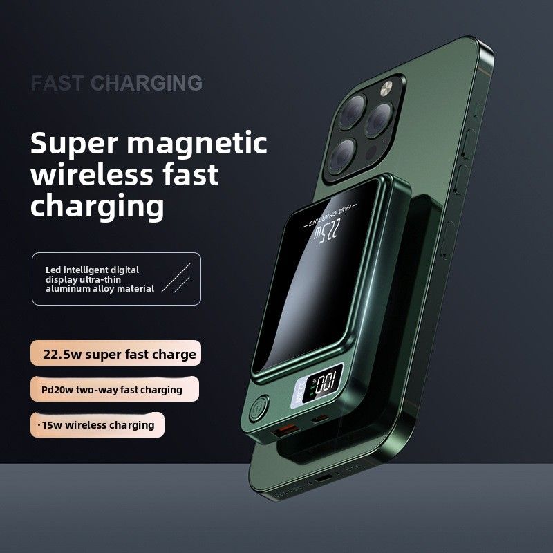 Hot Item Magnetic Wireless Power Bank 10000mAh Super Fast Charging 22.5W Portable Charger No Lagging_voghion.com
