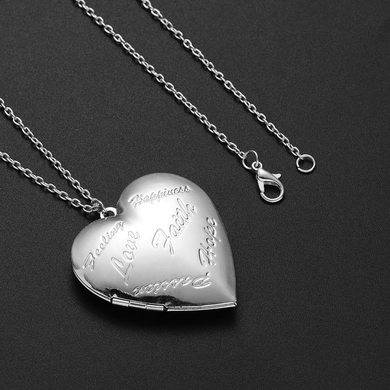 Ti amo inciso amore pesca cuore può essere aperto cornice per foto collana ciondolo scatola per foto collana_voghion.com