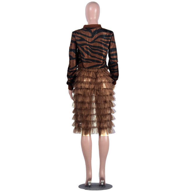 Women's Clothing Camouflage Print Zipper Mesh Splicing Jacket_voghion.com