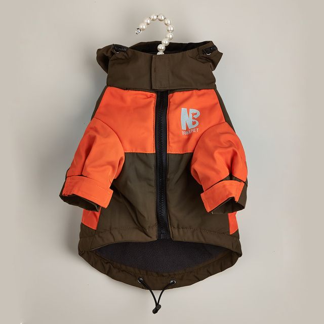 Fashionable Winter Jacket Waterproof Raincoat Pets, Thick Fleece Warm Clothing For Large Dogs, Windproof Coat, French By PawParty Store_voghion.com