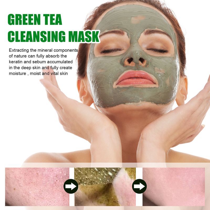 Eelhoe Trhání Hloubkové Čištění Blackhead Odstraňování Akné Hydratační Zmenšující Póry Pleťová Maska Se Zeleným Čajem_voghion.com