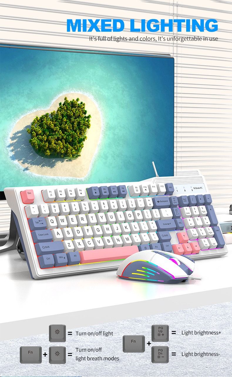 Office Wired Gaming Electronic Sports Keyboard And Mouse_voghion.com