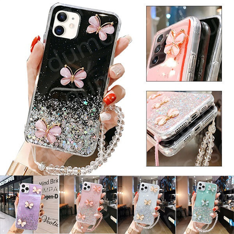 Shiny Sequins Crystal Lanyard Phone Case for Huawei P50 P40 P30 P20 Pro Honor 50 20 10 Lite 9x Nova 7 8 SE Y8s Bling Soft Funda_voghion.com