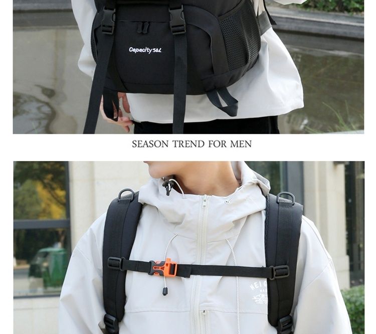 Nowa torba turystyczna o dużej pojemności 50 l, trekkingowa, kempingowa, podróżna, wodoodporna, unisex, codzienna_voghion.com
