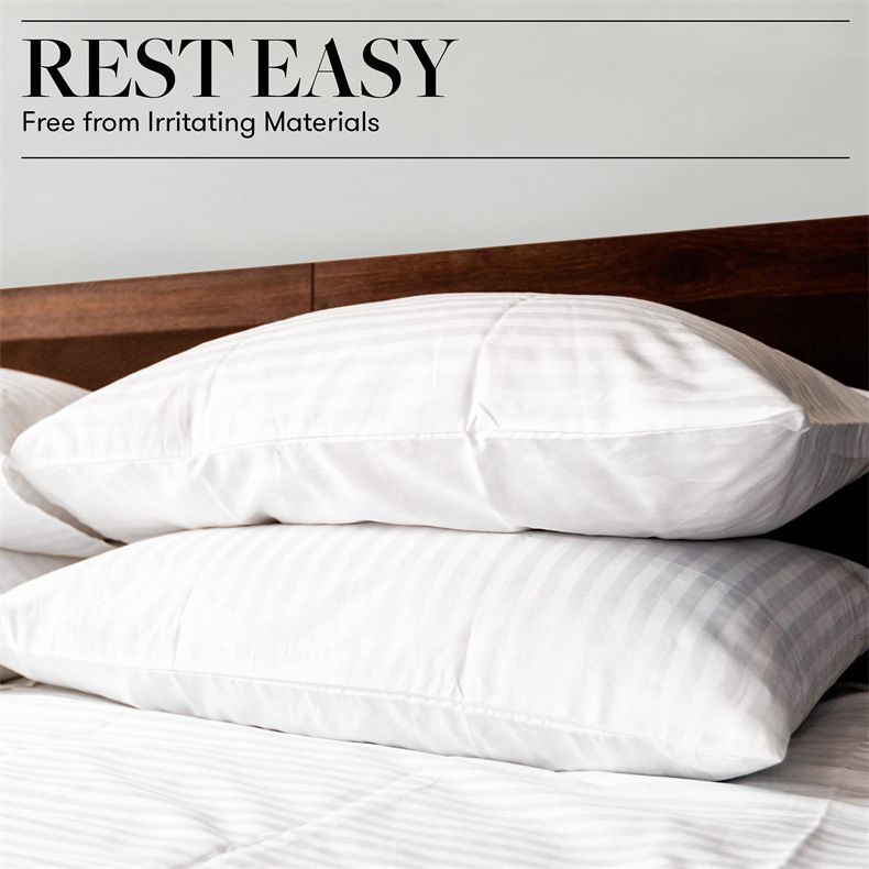 Satin Stripe Pillow Core Home Use Pillow Core Pillow_voghion.com