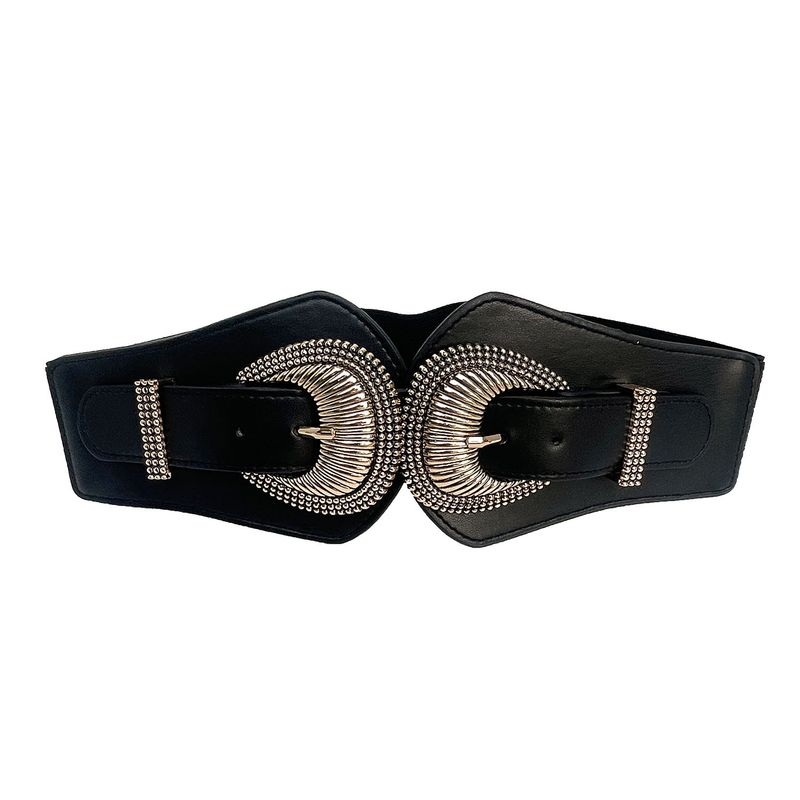 Breiter Bund, geschnitzter Muschelkopf, elastischer Gürtel, hohe Elastizität, modisch, dekoratives Kleid, französischer Taillenmieder_voghion.com