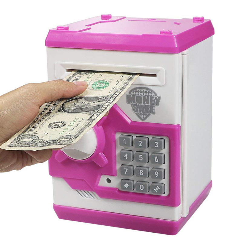 ToysMall Dzieci Hasło Elektroniczna Skarbonka Mini ATM Oszczędzanie pieniędzy Pudełko na monety Zabawkowy prezent_voghion.com