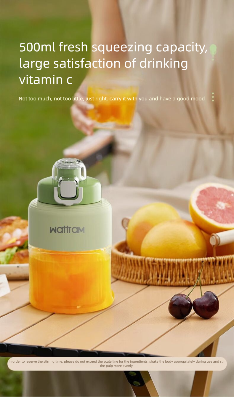 Nordic Volan Portable Small Household Multifunctional Wireless Fruit Juicer Cup Ton Bucket_voghion.com