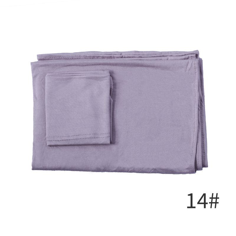 Pure Cotton Tube Hat & Modal Headscarf 2-Piece Set - Soft Breathable Base Hat With Long Scarf (Comfortable & Stylish, Women's Fashion Accessories)_voghion.com