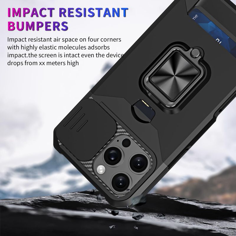 θήκη για iphone 16 15 14 13 12 11 pro max xs slide θήκη κάρτας κάμερας βαρέως τύπου προστατευτικός δακτύλιος μαγνητική βάση στήριξης θωράκιση κάλυψη_voghion.com