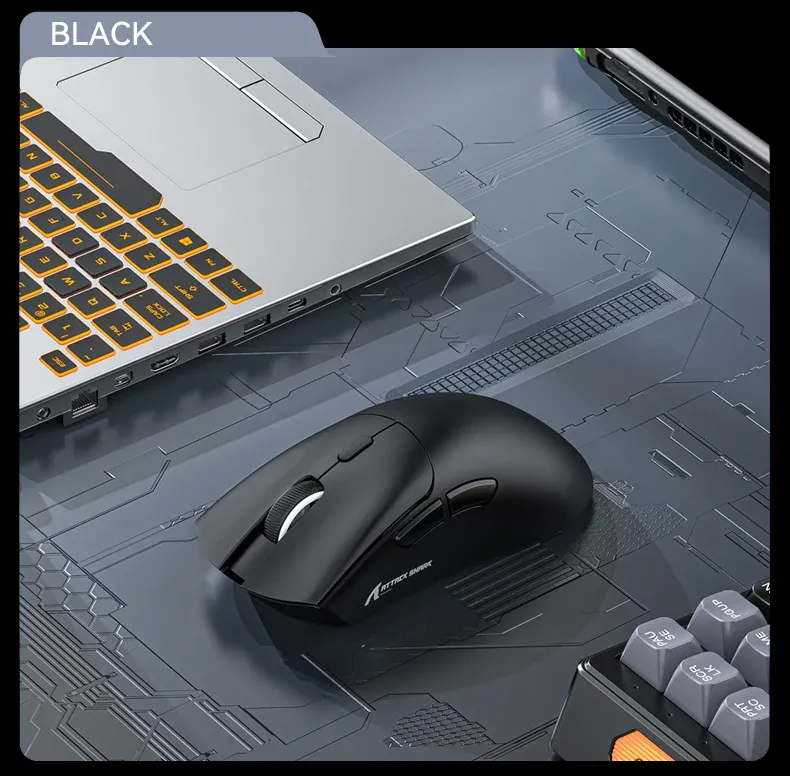 Attack Shark R1 1000Hz Bluetooth Wireless Tri-mode Connection 18000dpi Optical Mouse Lightweight Ergonomic DesignMouse_voghion.com