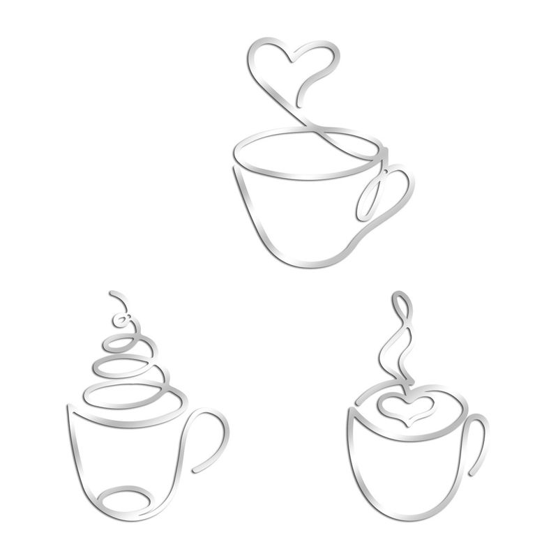 Industrial Coffee Wall Art Set – Matte Black Flat Iron Decor For Living Room & Café (3-Piece Abstract Line Art, Scandinavian Style, Ready-to-Hang)_voghion.com