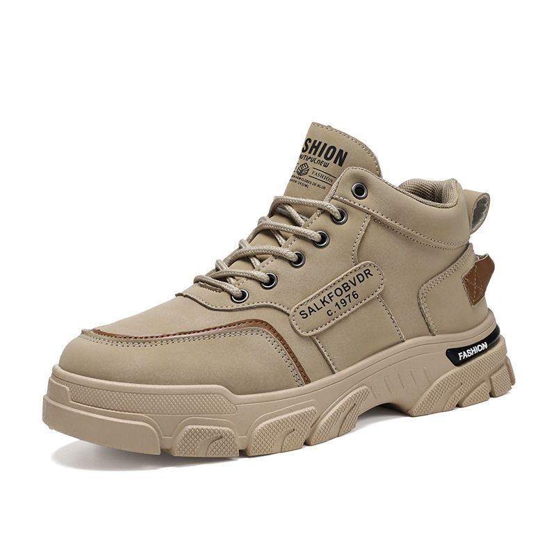 Martin Winter New Breathable High Top Workwear Men's Thick Soled Casual Short Boots Trendy Shoes_voghion.com