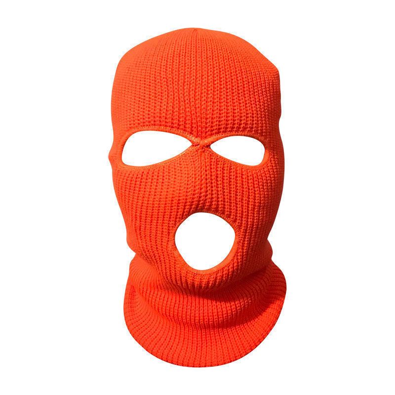 LazyZoom Three-Hole Knitted Hat For Men And Women Winter Warm Cold-Proof Face Mask Colorful Balaclava_voghion.com