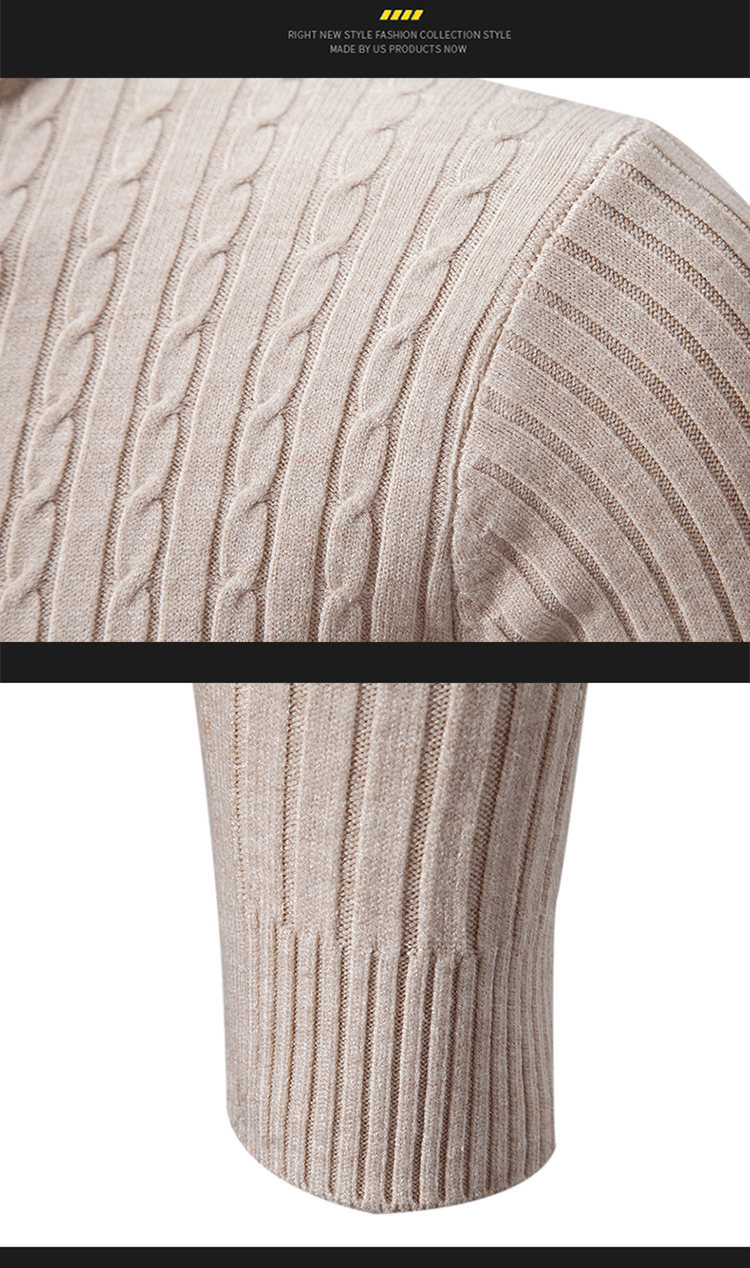 2023 autumn and winter new men's solid color sweaters fashionable long-sleeved turtleneck sweaters couples bottoming shirts_voghion.com