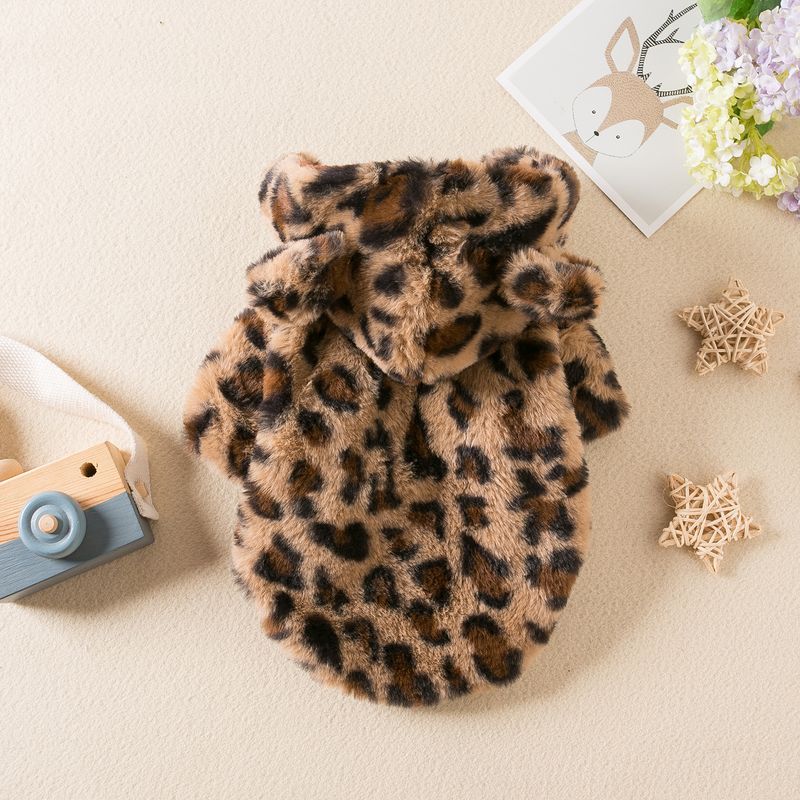 Vestiti per cani Vestiti primaverili e autunnali Giacca con stampa leopardata Teddy ispessito Schanery Bomei Chihuahua Abbigliamento alla moda per animali domestici_voghion.com