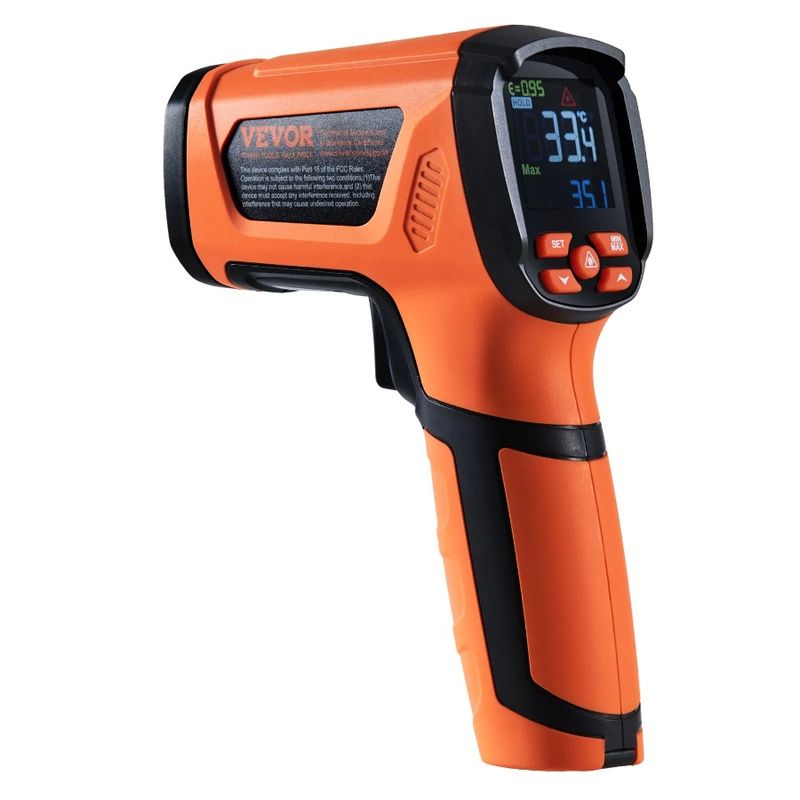 Temperature Infrared Gun Thermometer IR Emissi Temperature Gun With Adjustable Handheld Dual -40~2732°F Heat Laser Non-Contact_voghion.com