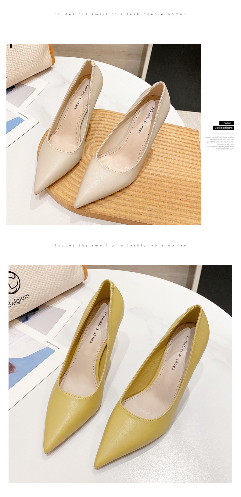 2024 neue Spitz Dünne Fersen High Heels Fee Stil Einfarbig High Heels Französisch Super High Heels Mädchen_voghion.com