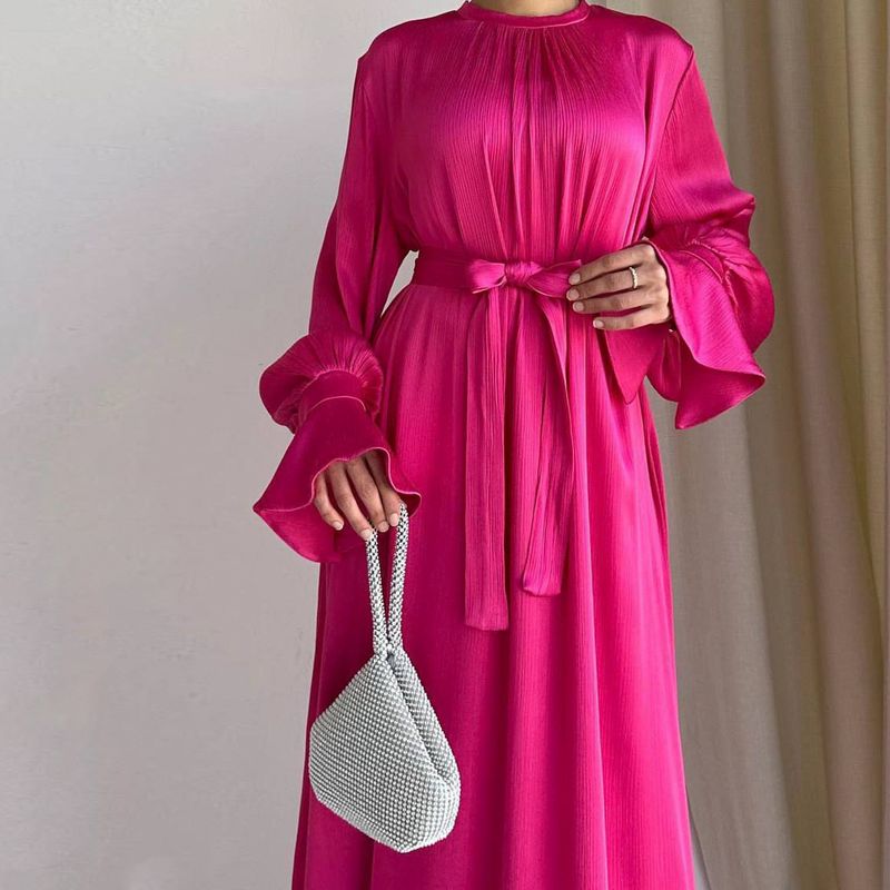 Damenbekleidung Eleganter langer Satinrock_voghion.com