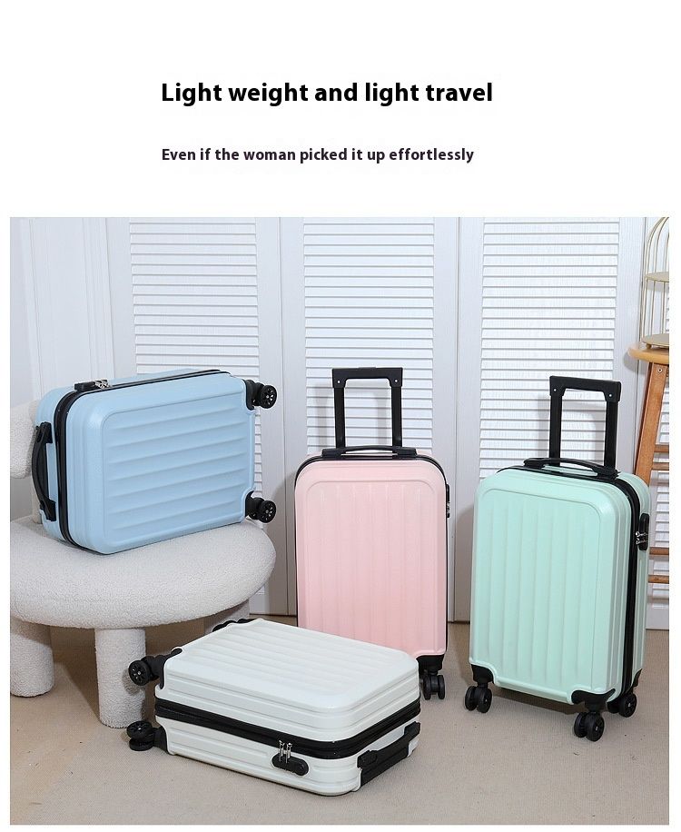 Sturdy and durable travel new student password box, 20 inch boarding case, zippered double-layer trolley case_voghion.com